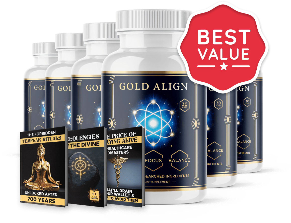Gold Align 6 bottle package with 3 free bonuses and free shipping
